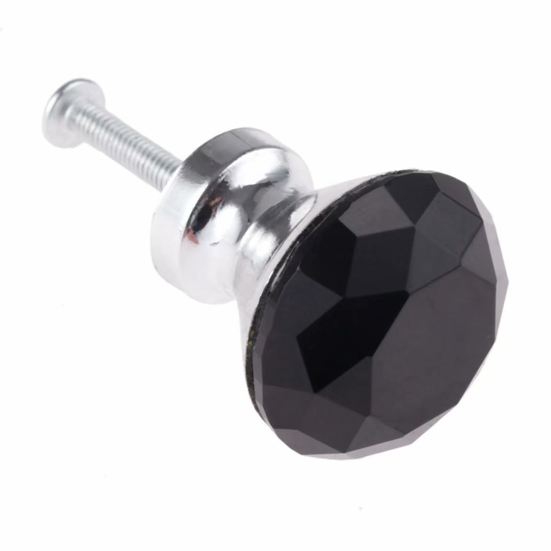 8 Stück 30 mm Schwarz Schrankknöpfe Schubladenknöpfe Möbelknöpfe