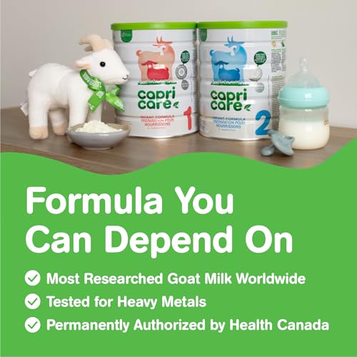 Capricare Whole Goat Milk Powder Baby Formula Stage 2 – Nutritional Baby Essentials, No Added Palm Oil, Soybean Oil, GMOs, Glucose, Refined Sugars, Corn Maltodextrin – 6 Months & Above, 800g