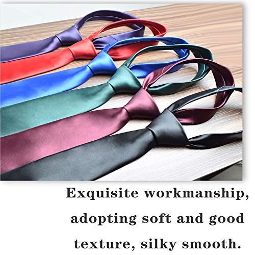 Jeatonge Lot 6pcs Mens Ties and 3pcs Tie Clips, Men's Classic Tie Necktie Woven Jacquard Neck Ties (Multicolored -23) - Thumbnail 2