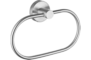 Towel Ring for Bathroom, Brushed Nickel Towel Bar Hangers Wall Mount, Stainless Steel Hand Towel Holder, Modern Round Towel Hanger by Eolax