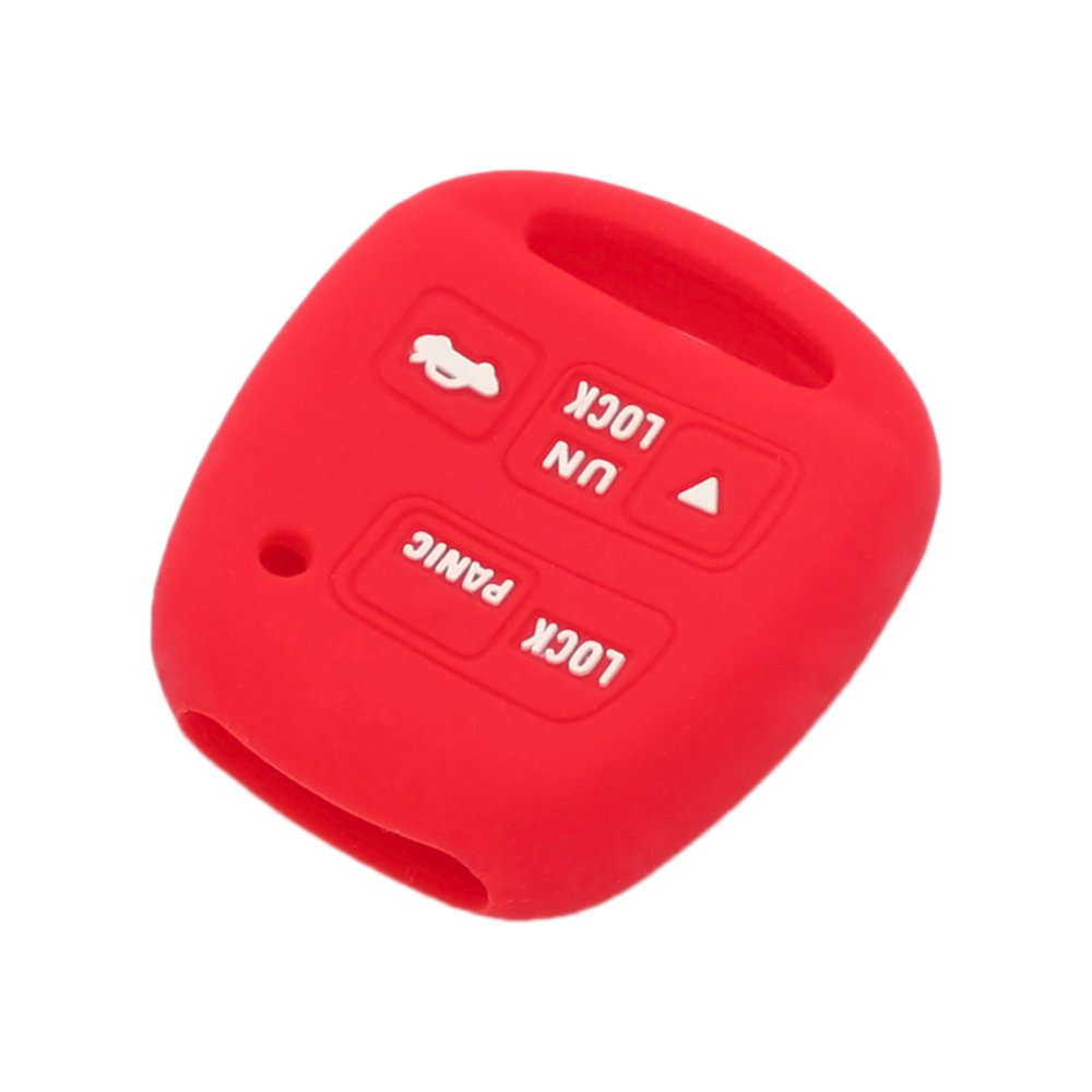 BROVACS Silicone Cover Protector Case Holder Skin Jacket Compatible with TOYOTA LEXUS 3 Button Remote Key Fob CV2423 Red