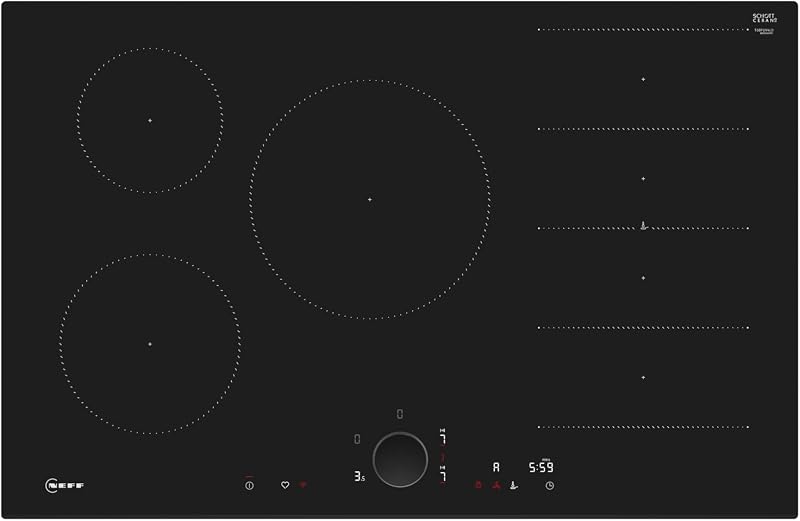 Neff T68FUV4L0 N 90 Built-in Induction Hob 80 cm Black with Flex Zone