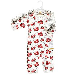 Hudson Baby Girls Cotton Coveralls Rompers, Basic