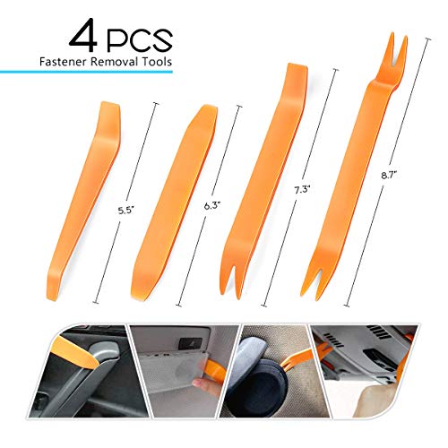 Airkoul 435 Pcs Car Retainer Clips Plastic Rivets Fasteners Push Retainer Kit Most Popular Sizes Auto Push Pin Rivets Set -Door Trim Panel Fender Clips for GM Ford Toyota Honda Chrysler
