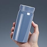 Mini Stainless Steel, Slim Insulated Water Bottle, 7oz, Small Water Bottle, Coffee Bottle, Tumbler, Travel Bottle, Coffee Cup, Pocket Bottle, keep hot and cold, Leak Proof, BPA Free (Gray)