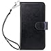 ULAK Designed for iPhone SE Case 2022 (3rd Gen) / iPhone SE Case 2020 (2nd Gen) / iPhone 7 Case/iPhone 8 Case, Luxury PU Leather Wallet Phone Case with Card Holder Flip Kickstand Cover - Black