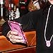 Cute iPhone Xs Case, Cute iPhone X Case, Glitter Luxury Bling Diamond Rhinestone Bumper with Ring Grip Kickstand Protective Thin Girly Pink iPhone Xs Case/iPhone X Case for Women Girl - Sakura Pink