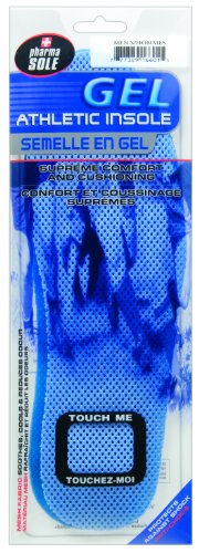Moneysworth & Best Men's Gel Athletic Anti-Shock Insole, 8-12