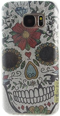 Galaxy S7 Case, S7 Cover Sugar Skull Day Of The Dead Perfect Gift For Teen Girls Fits Galaxy S7