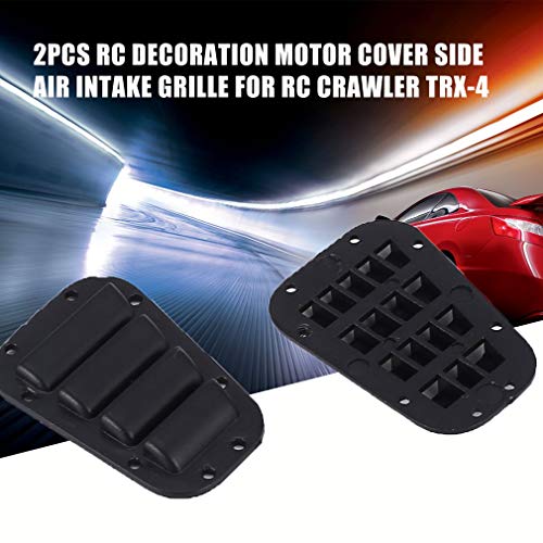 shepoIseven 2pcs RC Decoration Motor Cover Side Air Intake Grille for Traxxas TRX-4 1/10 RC Crawler Climbing Car Spare Parts Accessories