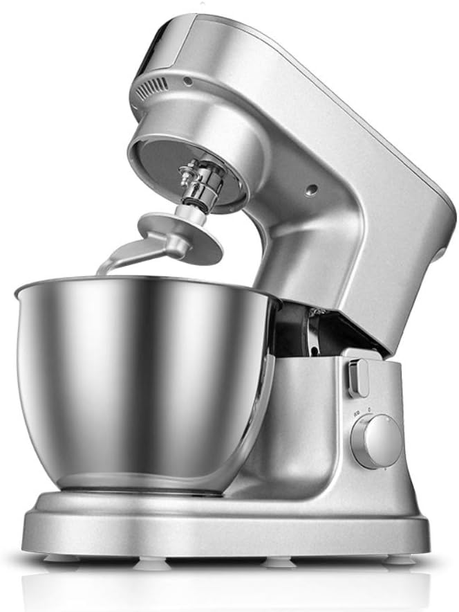 YHLZ Electric Stand Mixer, 1200W Food Stand Mixer With 4.6L Bowl, 7 Speeds Dough Maker, 3 Professional Mixing Paddles (Size:390220355mm, Silver)