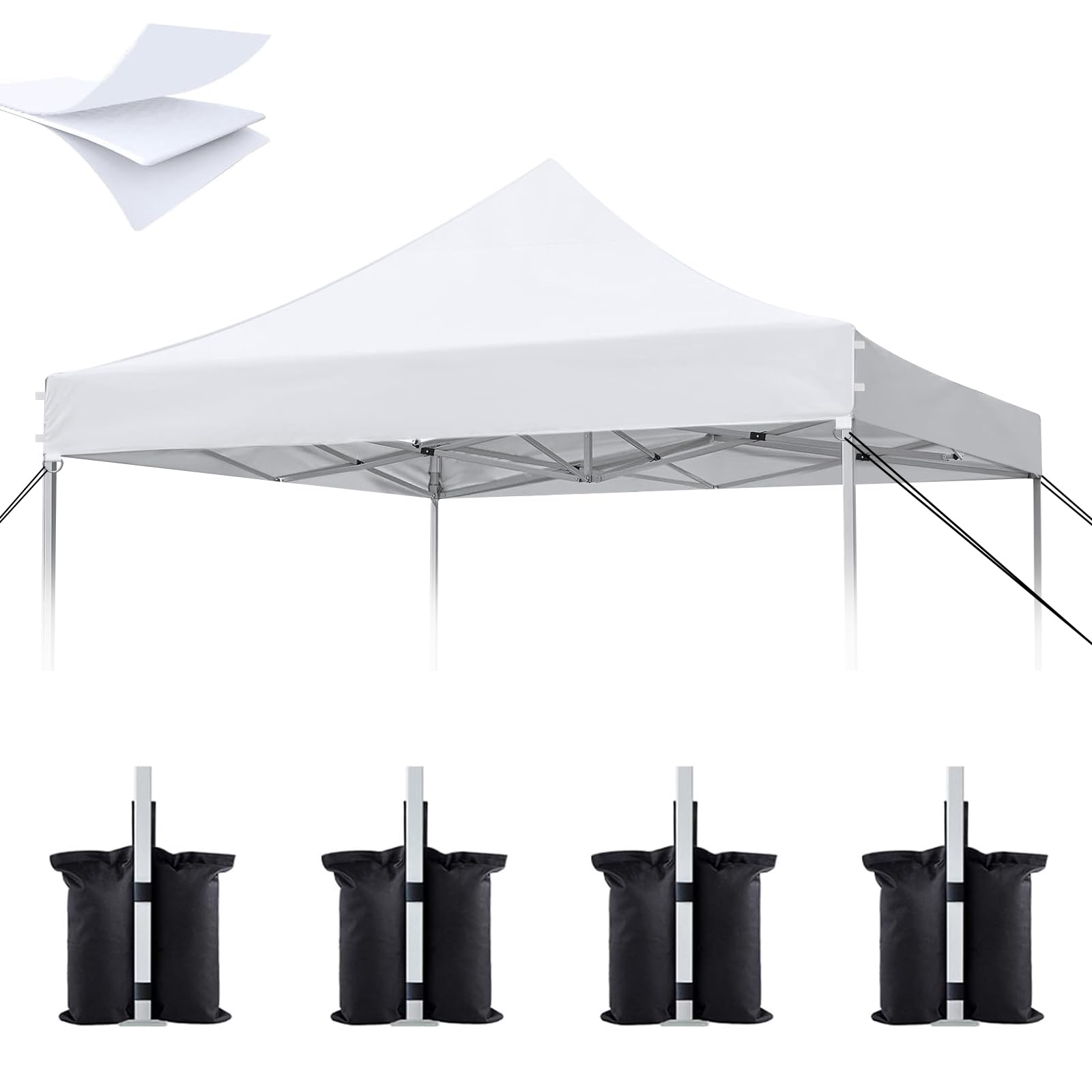 Photo 1 of **COLOR IS SILVERT**10x10 Canopy Replacement Top, 500D Heavy Duty Waterproof Canopy Replacement Top for Straight Leg Frame, Pop Up Canopy Tent Cover with UV Protection Coating, 4 Sandbags, Top Only