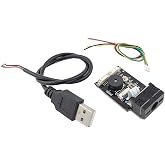 Yaregelun New GM65 USB Wired Barcode Scanner 1D 2D Bar Code Reader QR Code Reader Module CMOS Buzzer for Reminding with Cable UART