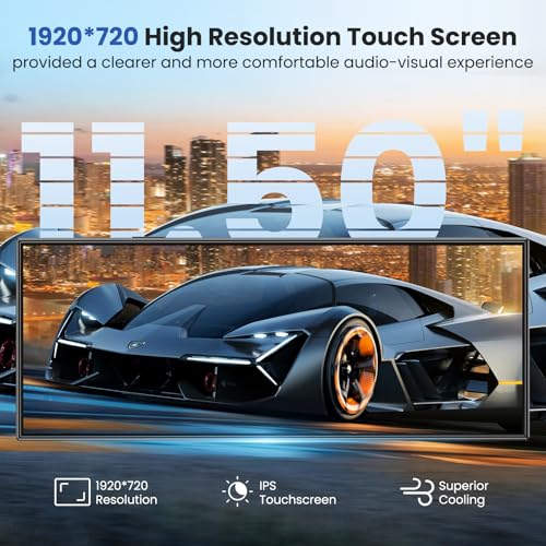 11.5" Carplay Screen for Car, Car Tablet Pro Max 2026 Car Stereo with 4K Front and 1080P Rear Camera, Car Play Screen Wireless CarPlay Android Auto Mirror Link AUX FM Bluetooth 64G SD