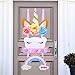Unicorn Birthday Party Supplies- Happy Birthday Door Sign Magical Rainbow Girl Birthday Party Decoration