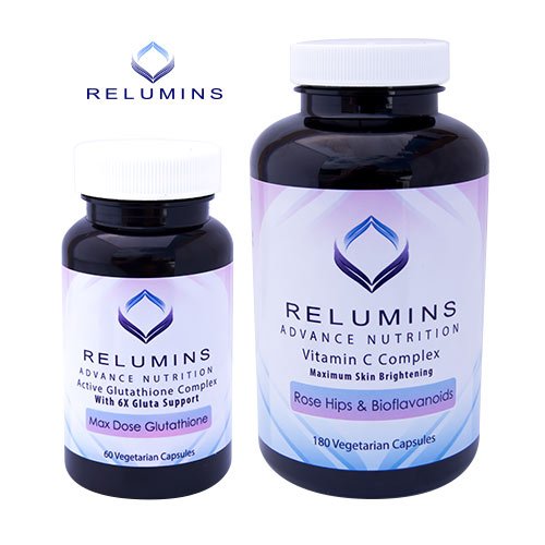 Relumins Advance Nutrition Active 6X Glutathione Complex & Vitamin C MAX Capsules - Vegan, Vegetarian and Halal Certified