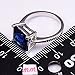 Weina Created Blue Sapphire Silver Filled Filled Fashion Fashion Ring Size 5 6 7 8 9 10 11 12 PR48
