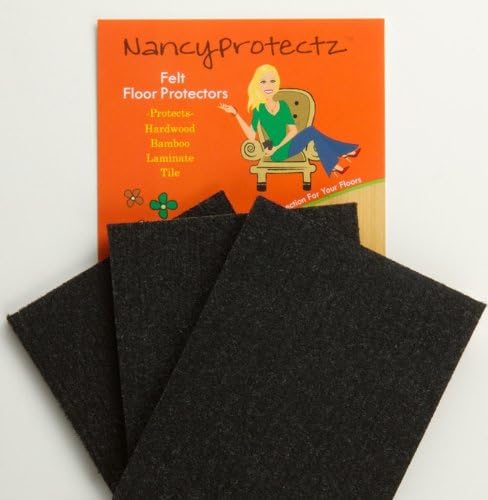 NancyProtectz 3 Pack (3"x 4") Felt Floor Protectors- Super Dense, Heavy Duty, Made for Furniture-3 Pads