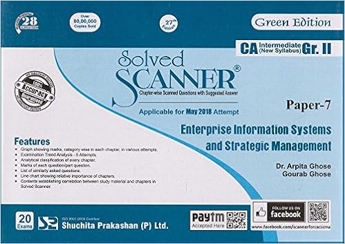 Shuchita Prakashan's Solved Scanner on Enterprise Information Systems and Strategic Management for CA Inter