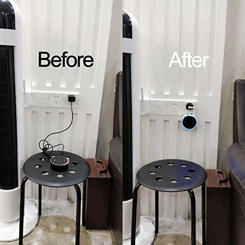 image for AMORTEK Dot Outlet Wall Mount Hanger Holder with Short Charging Cable 