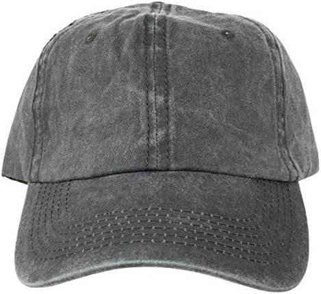 Charcoal Washed Dad Hat Baseball Cap Polo Style Unconstructed