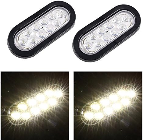 Yehard LED Brake and Turn Signal Tail Lights for Trailer Truck Van with Grommet and Plug