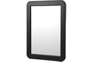 Wanmu Magnetic Locker Mirror, Small Mirror for Locker, 5 x 7 Inches Real Glass Small Mirrors for School Locker, Bathroom, Household Refrigerator, Locker Accessory, Office Cabinets, Home (Black)