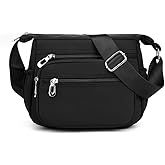 YANAIER Crossbody Bag for Women Ladies Multi Pockets Shoulder Bag Handbag Lightweight Nylon Casual Messenger Bag Travel Purse