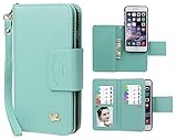 iPhone 6 6S Case, xhorizon TM FLK Premium Leather Folio Case Wallet Magnetic Detachable Wristlet Purse Flip Multiple Card Slots Bird Case for iPhone 6 6s [4.7