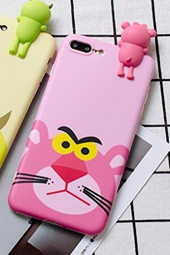 Lamocase Cute 3D phone Cases For iphone 8 soft silicon case (panther)