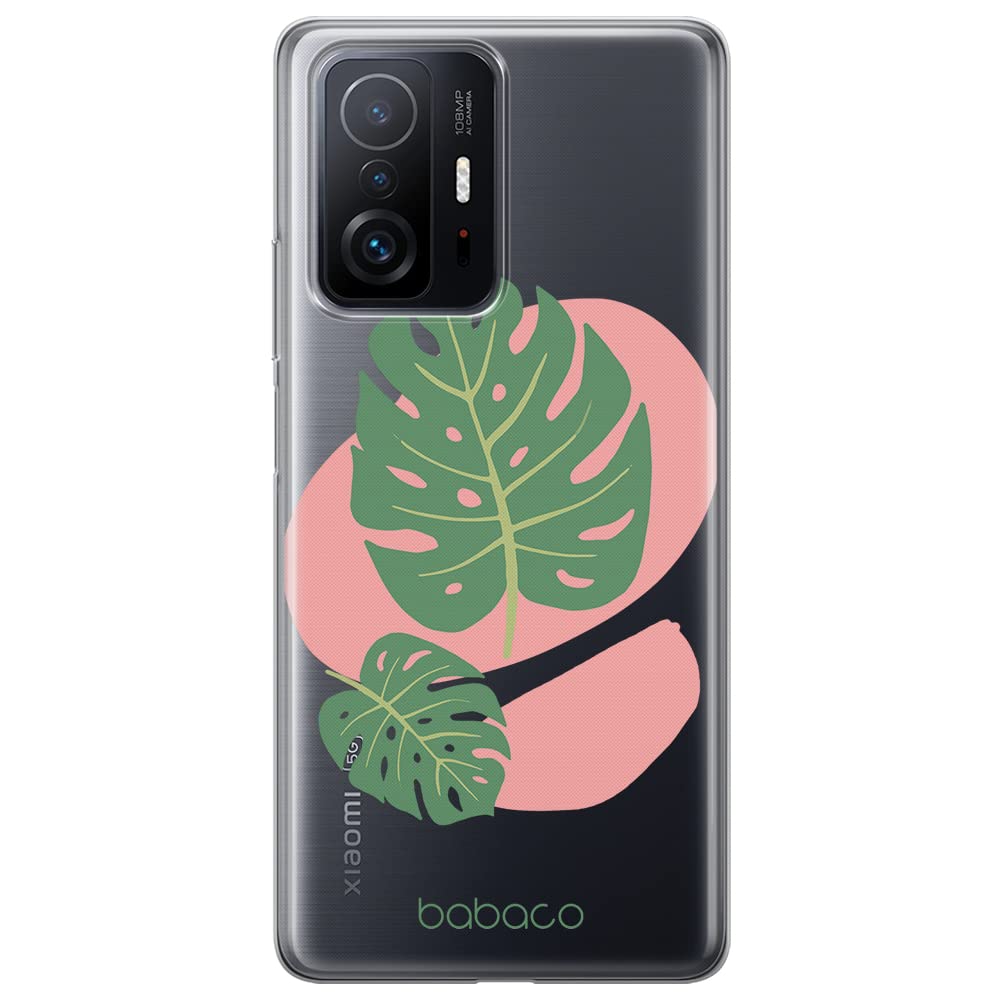 Babaco ERT GROUP mobile phone case for Xiaomi 11T 5G / 11T PRO 5G original and officially Licensed pattern Plants 011 optimally adapted to the shape of the mobile phone, partially transparent