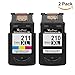Valuetoner Remanufactured Ink Cartridge Replacement for Canon 210XL 211XL 2973B001 2975B001 (1 Black, 1 Color) 2 Pack For PIXMA IP2700 MP240 MP250 MP270 MP280 MP460 MP490 MX320 MX330 MX340 MX420