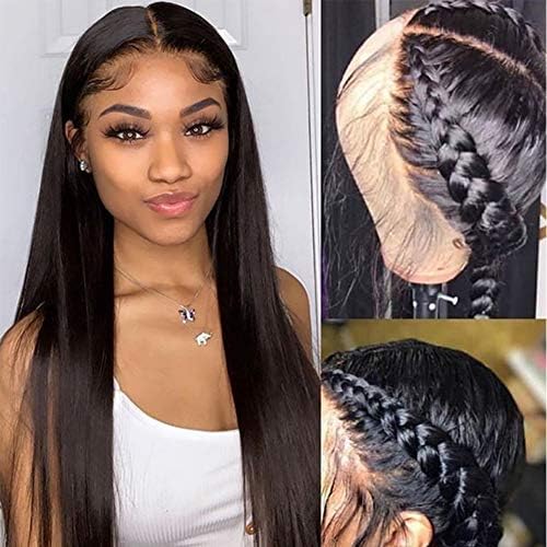 Thriving 150% Density Straight Full Lace Wigs for Black Women 100% Human Hair Wigs Glueless Lace Front Human Hair Wigs with Baby Hair(12inch with 150% density, Full Lace wigs)