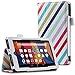 Fire Case (5th Generation - 2015 release), ULAK Slim PU Leather Folio Flip Stand Case Cover for Amazon Fire Tablet, 7