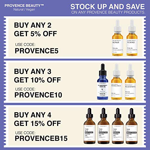 BEAUTE DE PROVENCE Active Repair Facial Oil - Coconut & Hazelnut Blend For Moisturizing & Anti-Aging 2oz