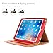iPad 2/3/4Case - Leather Stand Folio Case Cover for Apple iPad 2/3/4 Case with Multiple Viewing Angles, Document Card Pocket (Red)