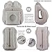 Inflatable Travel Pillow, Homecube Portable Travel Pillows for Airplanes Patented Air Nozzle Fastest Inflating Nap Pillow Support Head, Neck and Chin, Soft PVC Flocking (Grey)