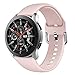 GHIJKL Kompatible Samsung Galaxy Watch 46 mm Bänder, Gear S3 Frontier/klassisches Band, weiches Silikon, atmungsaktiv, Sand Pink, Small: 5.6''-7.8''