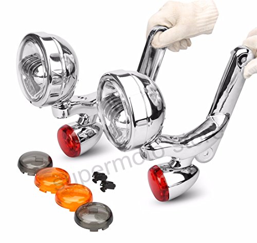 LED Spotlight harley street glide FLHX passing lights harley electra glide bullet turn signal lights road king models led lights CVO models