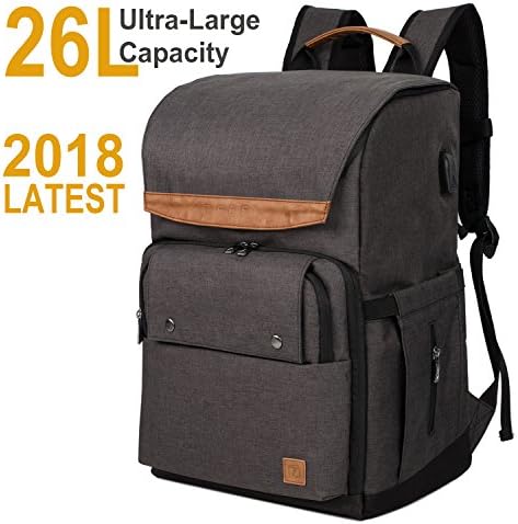 TEBEL Diaper Bag Backpack for Baby Care, Multi-Functional Baby Nappy Changing Bag with Insulated Pockets, Waterproof Fabric, Large Capacity, Black