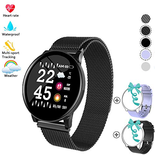 YZJ Fitness Tracker with Blood Pressure Monitor ,Activity Tracker Watch with Heart Rate Monitor,1.3 inch IPS Color Screen Pedometer,IP67 Waterproof Weather Display Calories Sleep Monitor