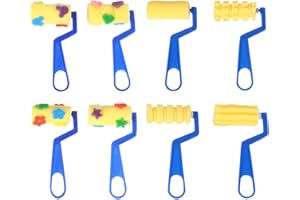 jojofuny 8pcs Sponge Drawing Roller Set Large Paint Sponge Brush, Funny Graffiti Stamp Tool for Preschool DIY