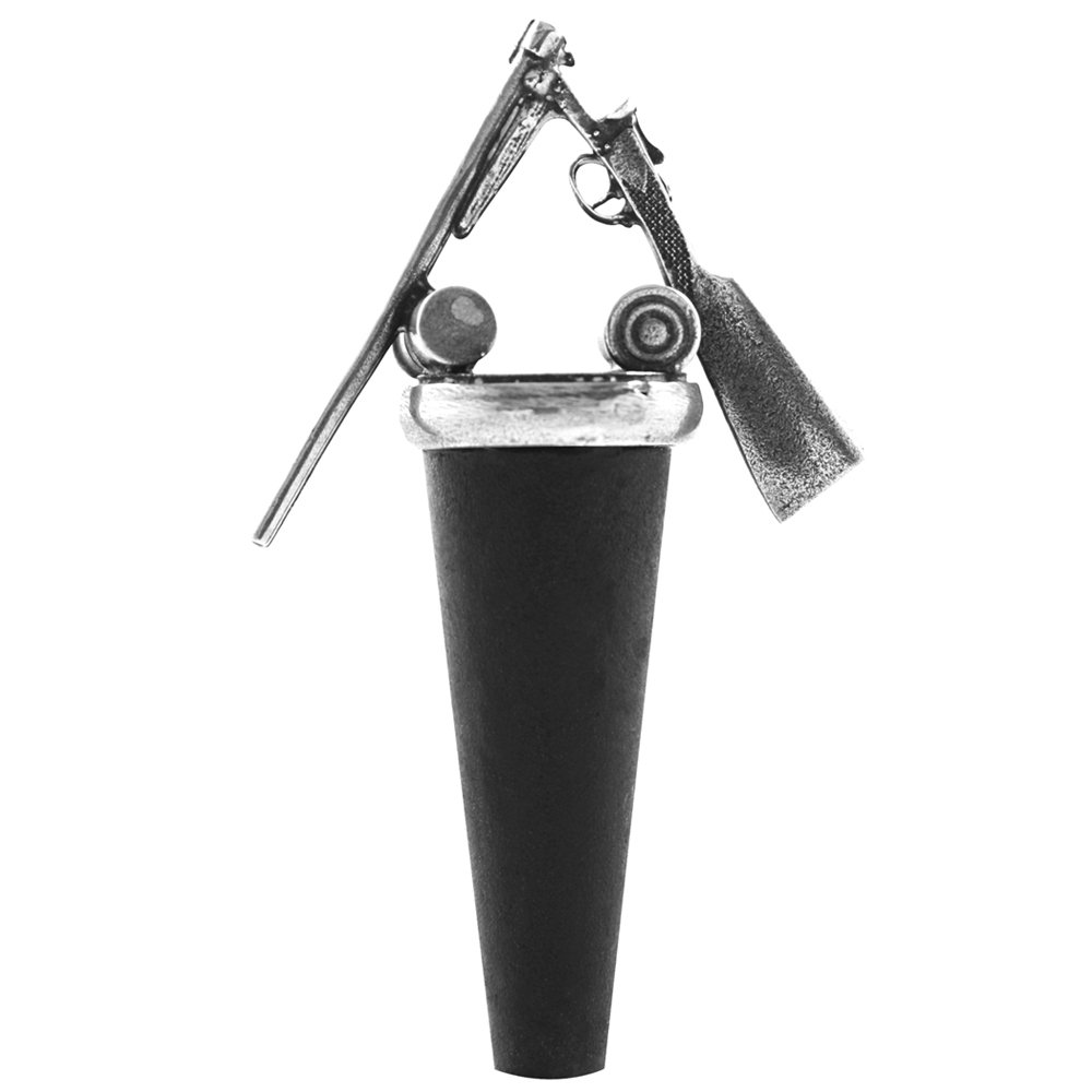 English Pewter Company Shotgun Shooting Hunting Wine Bottle Stopper [BOT216]