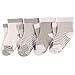 Luvable Friends Unisex Baby Socks Set, Light Gray White, 0-6 Months