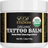ETADERM Tattoo Balm - Tattoo Aftercare Balm for Hydration, Moisturizer, Soften and Condition the Skin - Tattoo Lotion with Sunflower Seed Oil, Coconut Oil and Cocoa Seed Butter - Tattoo Butter 1.5oz
