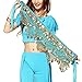 Wuchieal Women's Sweet Bellydance Hip Scarf with Gold Coins Skirts Wrap Noisy