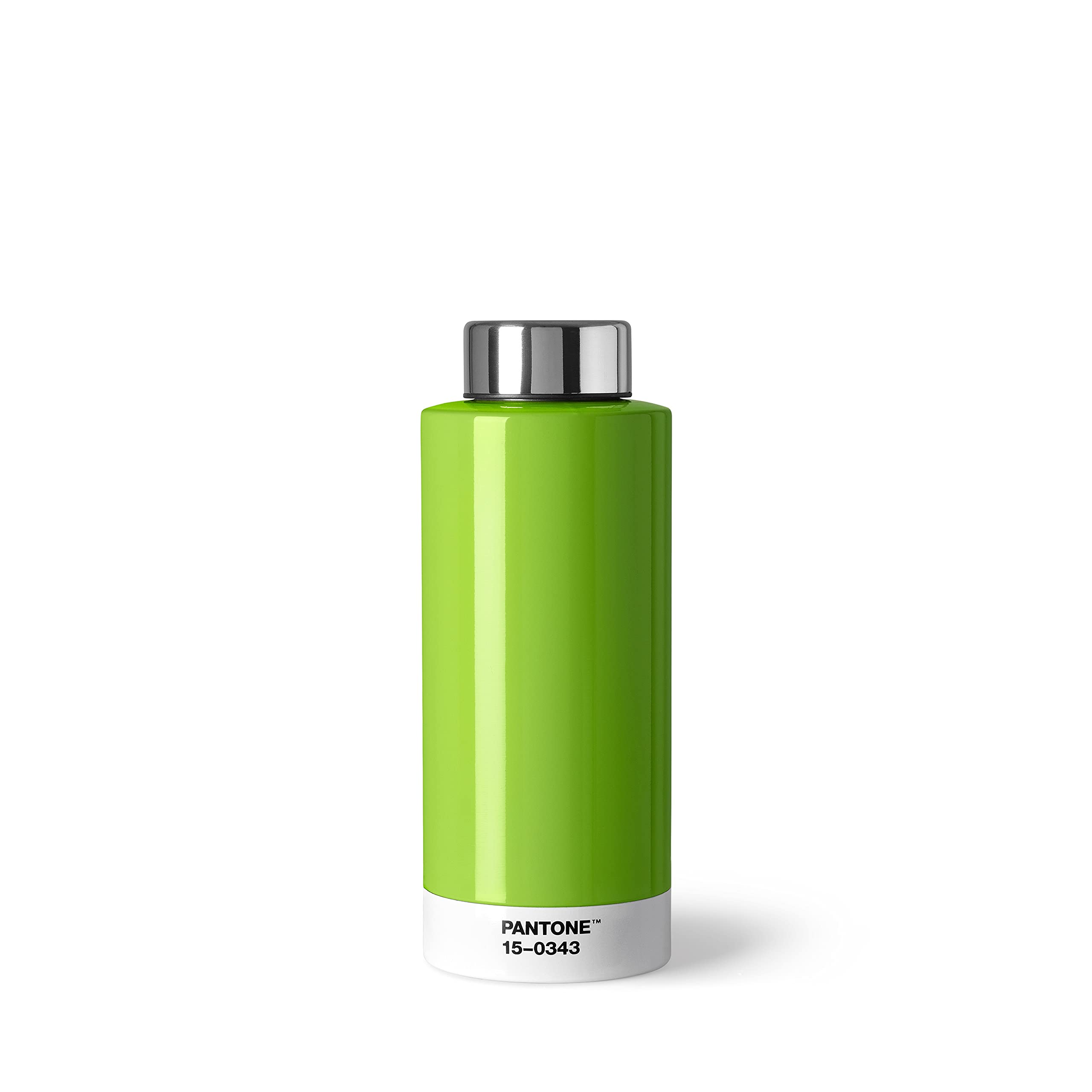 PANTONE Water Bottle, Double Walled Stainless Steel with Thermal Function, Leak-Proof, 500 ml, Green 15-0343