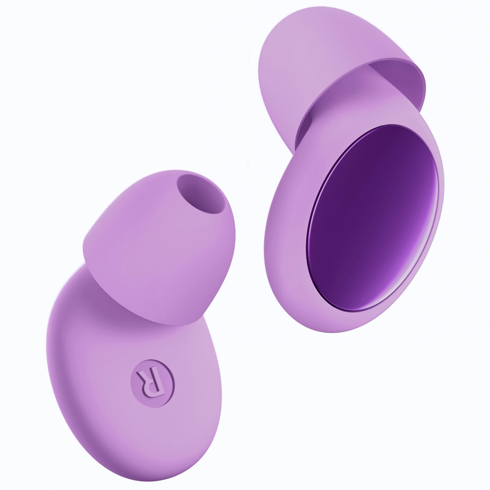 Ear Plugs for Sleeping 45dB Noise Cancelling Ear Plugs for Noise Reduction & Snoring, Concerts, Earplugs for Sleep,Sider Sleepers Airplane, Silicone Earplugs Reusable Concert Ear Plug+8Tip Pale Violet Image