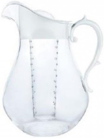 BACI MILANO Large jug in Transparent and White Acrylic APIT3.AQ02