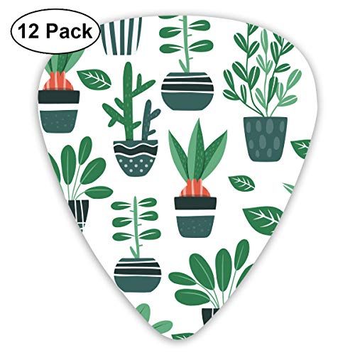 V5DGFJH.B Green Cactus Leaves Classic Guitar Pick Player's Pack for Electric Guitar,Acoustic Guitar,Mandolin,Guitar Bass